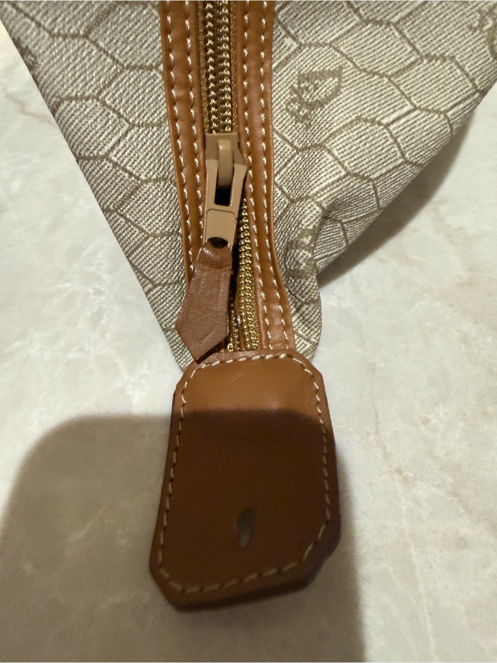 Vintage Christian Dior
Honeycomb Coated Canvas leather trim large Boston bag EUC - Picture 11 of 17